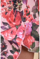 Fusta Vila Bara Peach Blush/Flower Print